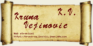 Kruna Vejinović vizit kartica